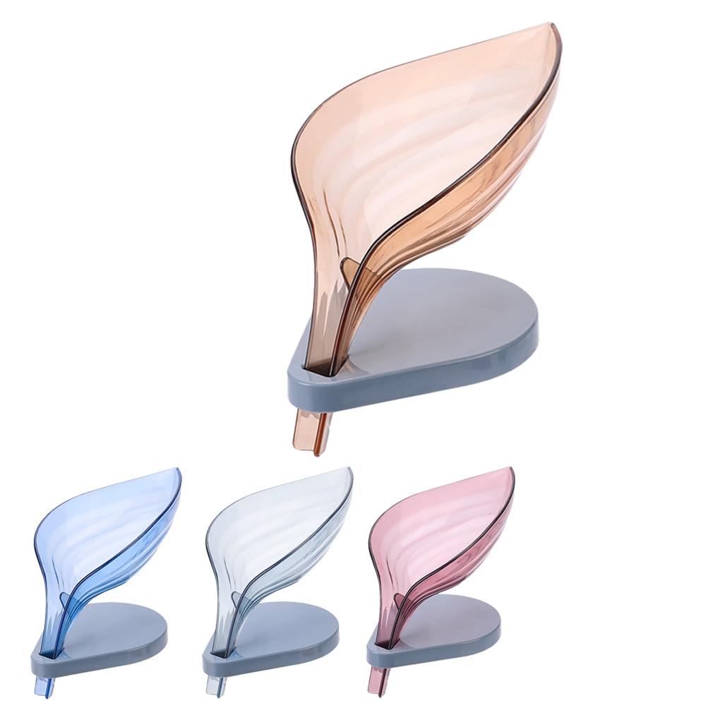 Держатель для губки для мытья мыла в форме листа, сливной ящик, полка для мыла с присосками