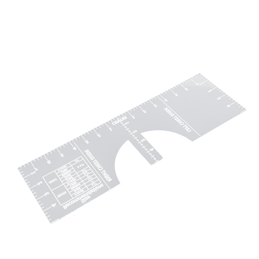 Линейка для печати на футболках, акриловый инструмент для выравнивания круглой горловины, центрирующая линейка для шитья