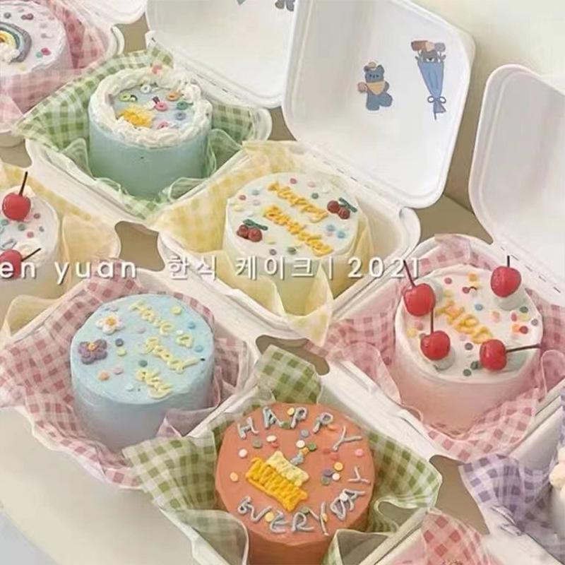 Цветной рулон бумаги с клубничной клеткой, жиронепроницаемый, для выпечки, для украшения тортов и сэндвичей