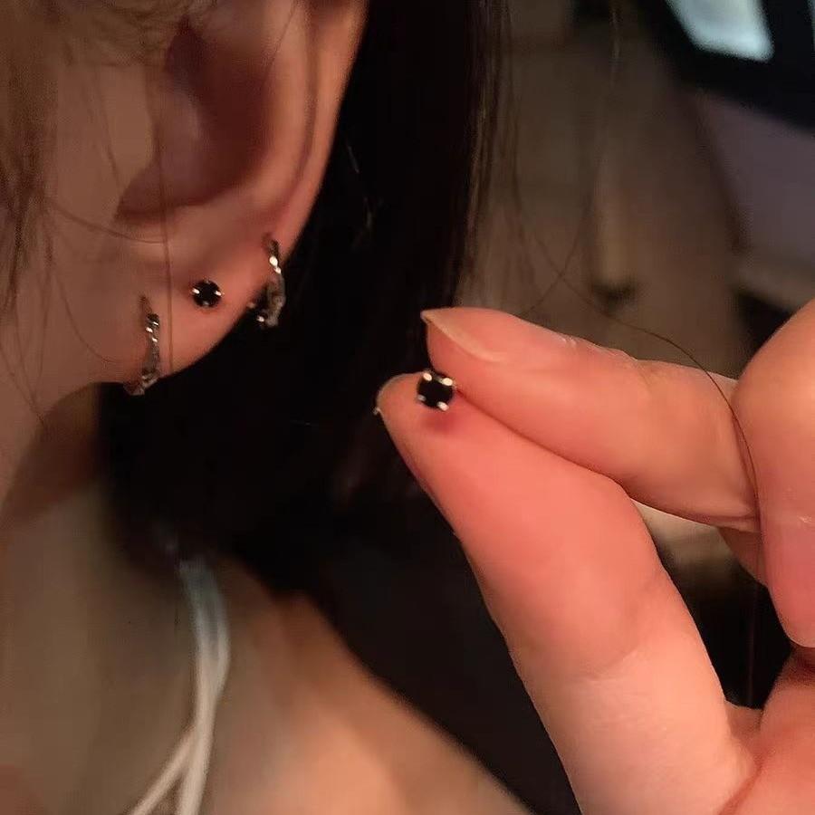 iF ME 4pcs/set Zircon Ear Buckles for Woman Hypoallergenic Stud Earrings Accessories Jewelry