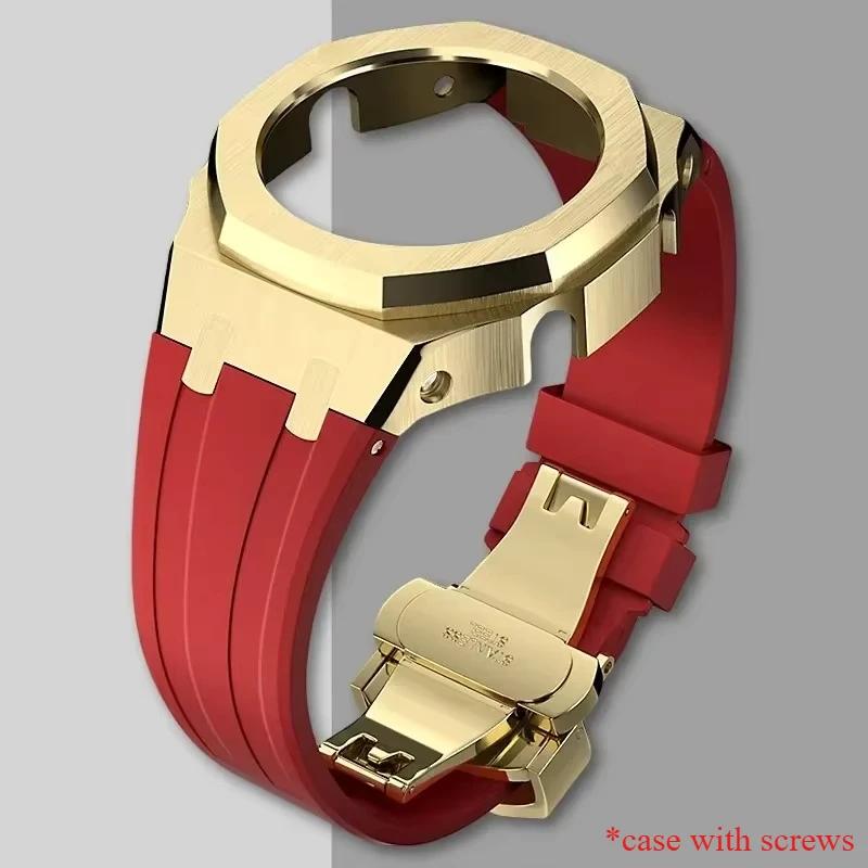 Металлический корпус 4-го поколения Безель Рамка GA2100 GAB2100 Casioak Мод Кит Модификация Рамка Для GA2110 Металлический Резиновый Ремешок Аксессуар Оптом