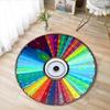 Принтованный виниловый ковер в виде музыкальной пластинки, коврик, который можно стирать в машине, подарок для меломанов, ковер в стиле ретро, круглый коврик в виде виниловой пластинки, нескользящий коврик