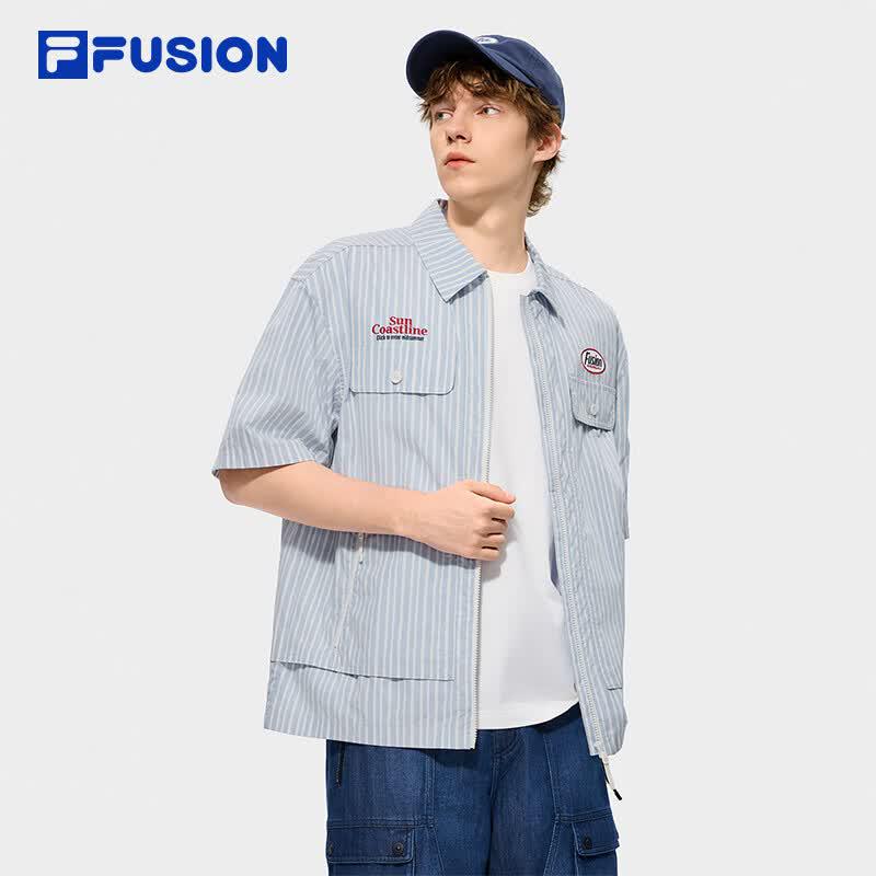 Fila Fusion Повседневная плетеная рубашка с коротким рукавом для пары