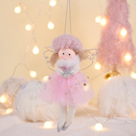 Mini Christmas Angel Doll Ornaments Christmas Tree Plush Angel Pendant for Xmas Birthday Thanksgiving Wedding Valentine's Day Decoration