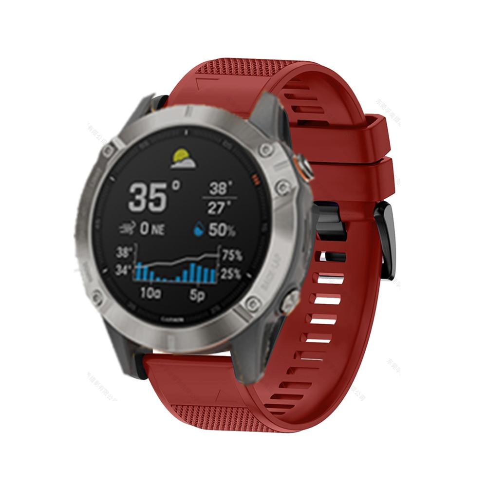 Ремешок для умных часов Garmin Fenix ​​6 6S 6X 5X 5 5S 3 3HR Forerunner 935 945, быстросъемный силиконовый браслет