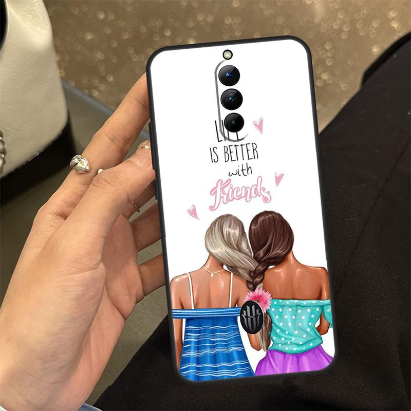 Чехол для лучших друзей BFF Matching Case для ZTE Nubia Red Magic 10 9 8 8S 9S 10S Pro Plus 6 7 6S 7S Pro RedMagic 10 Air