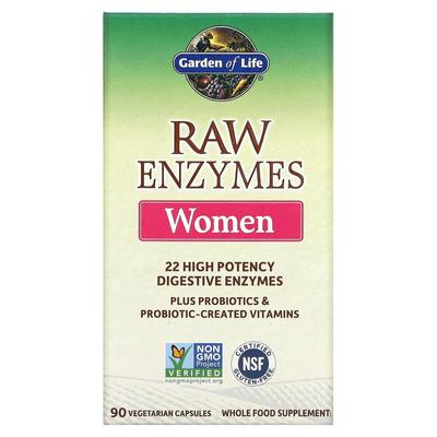 RAW Enzyme, Женщины, 90 вегетарианских капсул