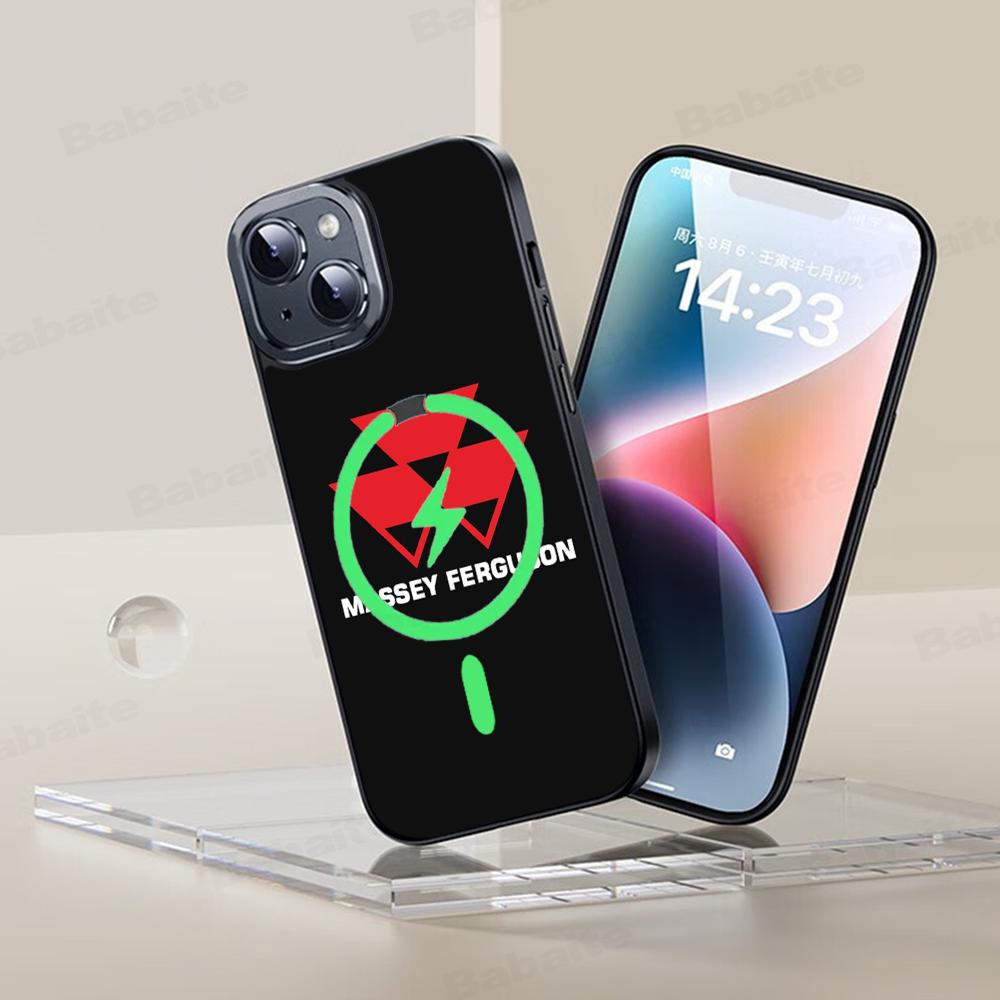 Чехол для телефона Massey Ferguson Магнитный чехол для IPhone 16 14 13 12 11 15 Pro Max Plus Для Magsafe Беспроводная зарядка Чехол