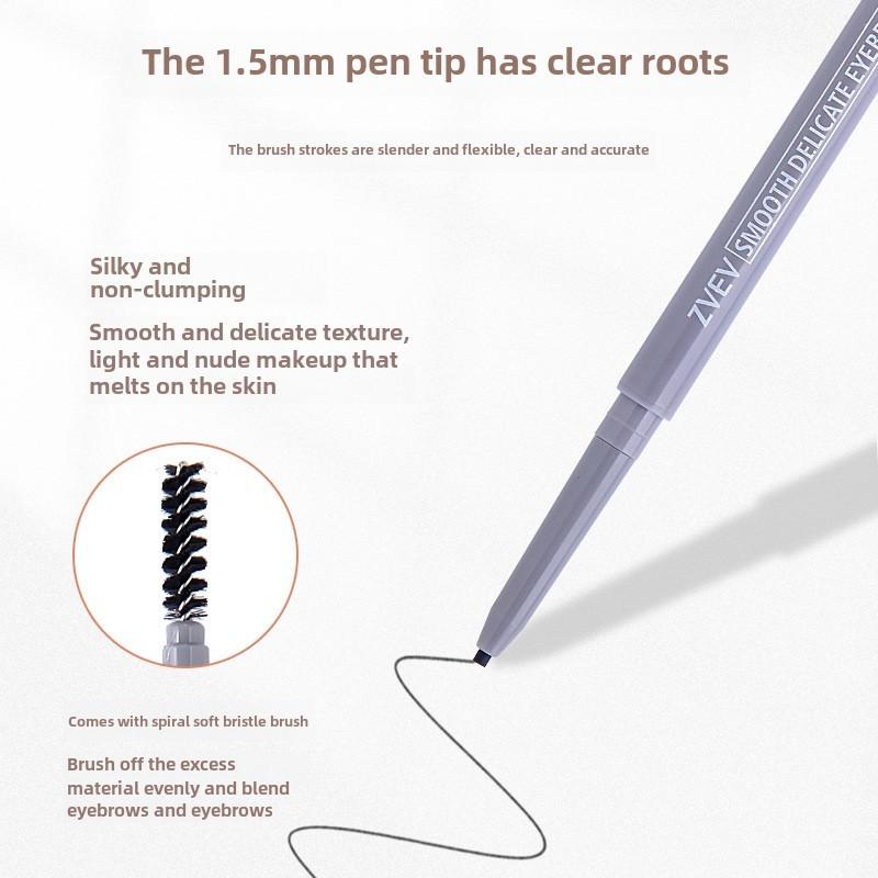 Двойной карандаш для бровей водостойкий не размазывающийся натуральный трехмерный макияж Карандаш для бровей стойкий фиксирующий студенческая мода женская косметика