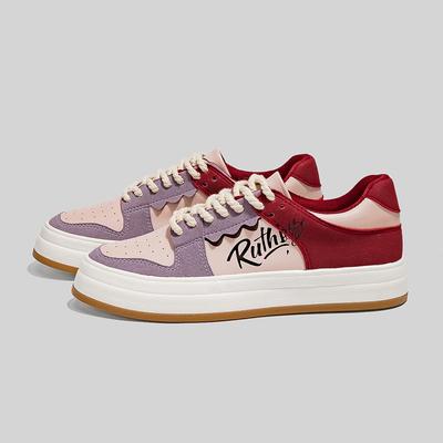 Низкие кеды на платформе, женские парусиновые туфли, кожаная поверхность, обувь для скейтборда, студенческие резиновые туфли, модная обувь