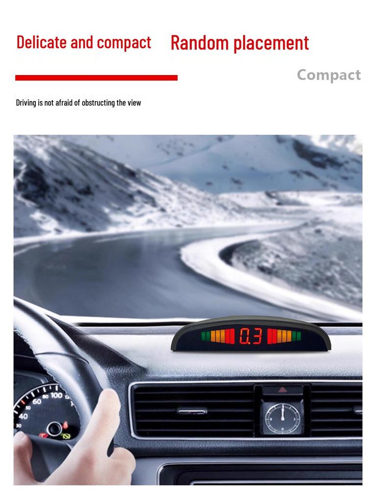 Светодиодный радар заднего хода Boruisi Crescent со звуковым сигналом и 8 датчиками