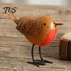 Tabletop Bird Family Set for Housewarming Rustic Metal Birds Decoration, Outdoor Garden Statue Decorative Ornaments, Figurines Home Decor Distressed