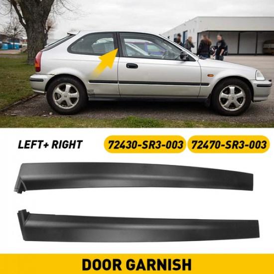 Для 92-95 Honda Civic 2/3-дверный купе хэтчбек отделка двери накладка стойки комплект молдингов оконного проема