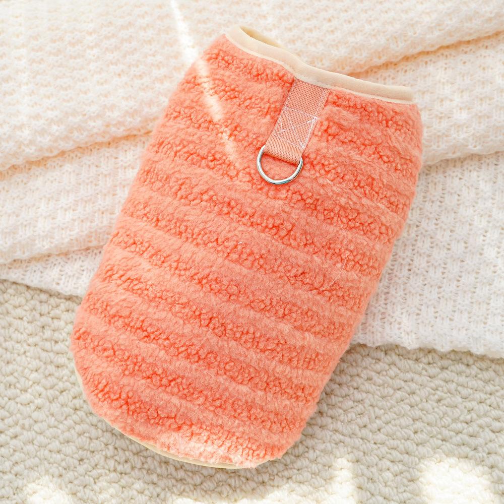 Pet Clothes Autumn and Winter Plush Double Layer Cat Dog Universal Cold Protection Dog Vest Cat Supplies Teddy