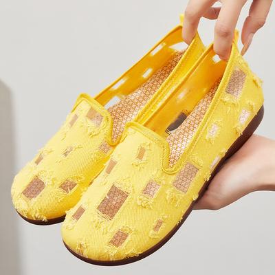 Модная женская обувь Летняя мода Женские удобные слипоны на платформе Повседневная обувь для женщин Нескользящие балетки Лоферы