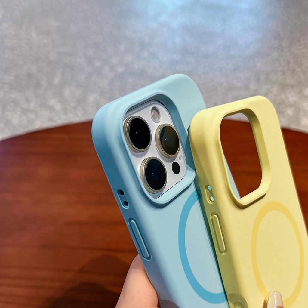 For iPhone 16 Pro Max Case Compatible with MagSafe Liquid Silicone+PC Anti-Scratch Phone Cover