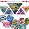Acrylic 2D Flat DIY Diamond Painting Set Rhinestone Diamond Art Window Pendants Diamond Art Pendant DIY Home Decor Hanging Charm