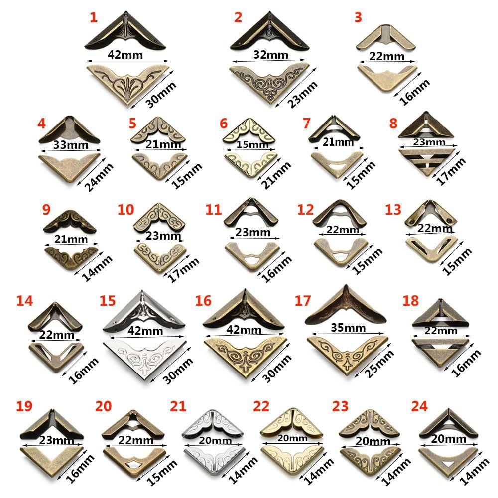 4Pcs DIY Decoration Cover Menus Book Corner Protector Photo Albums Metal Corners Scrapbook Accessories
