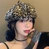 Модная универсальная шляпа Винтажный берет Spice Girl Leopard Tide Spring Versatile Face Little Beret Hat Painter