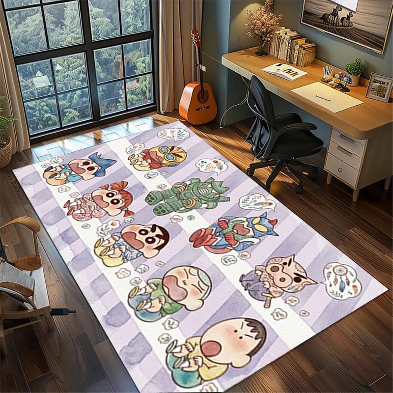 Crayon Shin-chan Home Decor Large Area Rug Non Slip Washable Floor Mat Bedroom Gamer