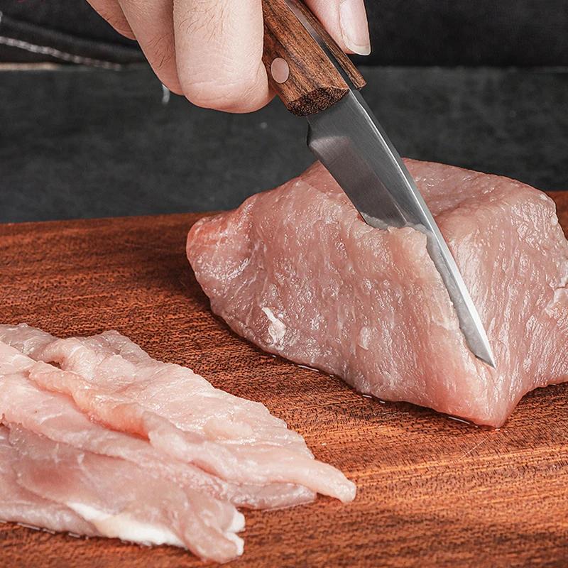 Кухонный кованый универсальный нож Нож мясника Нож для чистки костей Фруктовый нож для домашнего приготовления Нож для рыбалки