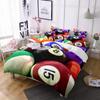 Billiards Duvet Cover Black 8 Ball with Fire Sports Games Theme Billiard Ball Bedding for Boys Girls Teens Bedroom Decorations