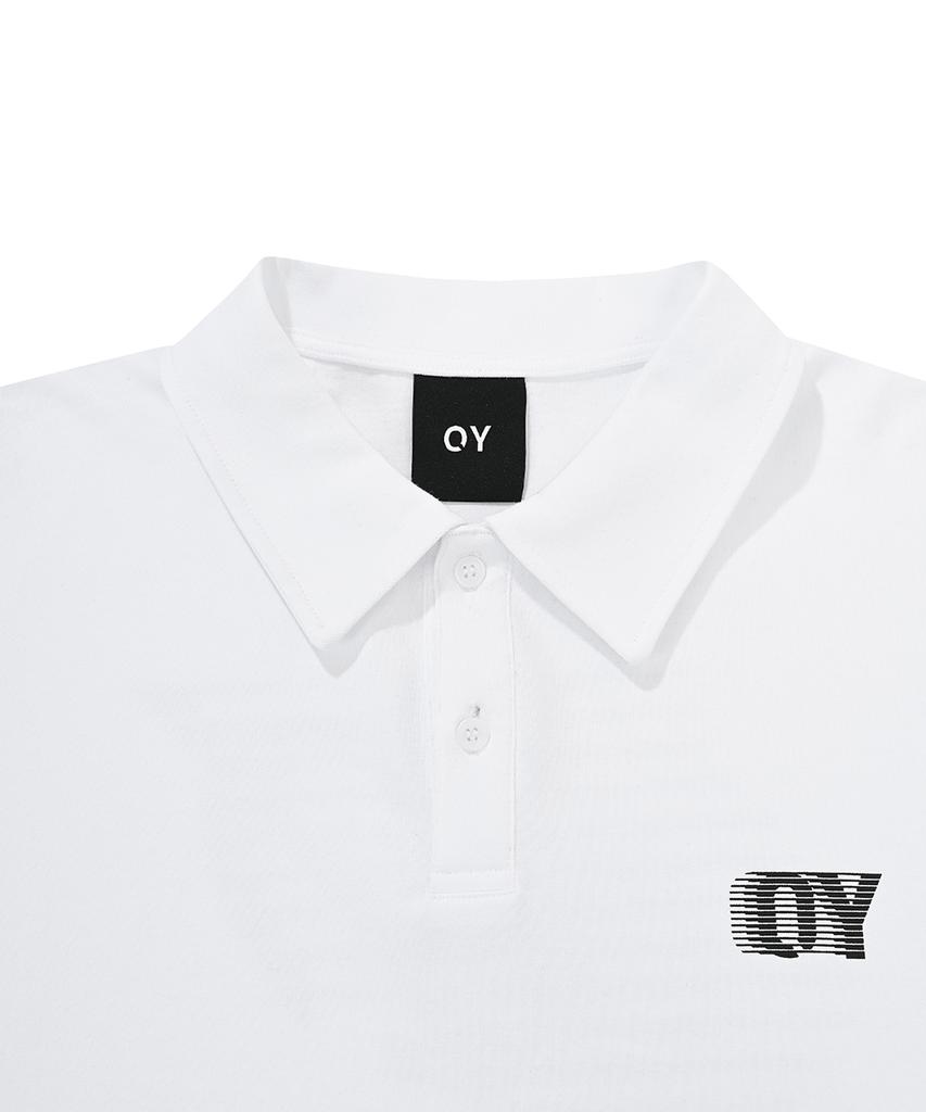 OHY Sporty Logo Collar Long Sleeve - White