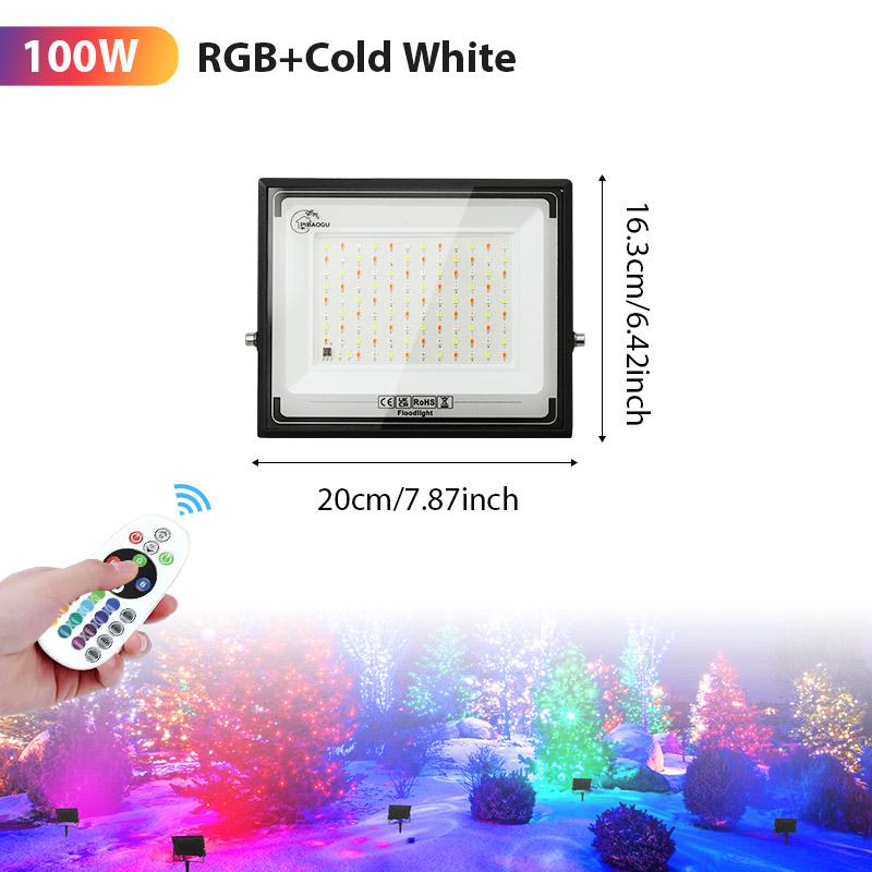 RGB LED Прожектор Пульт ДУ 20Вт 30Вт 50Вт 100Вт 150Вт 200Вт Наружные Прожекторы AC220В Водонепроницаемый IP66 Наружный Окружающий Свет