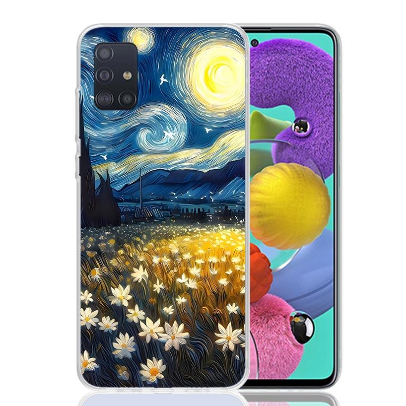 Чехол для телефона 'Звездная ночь' Ван Гог для Samsung Galaxy A52 A51 A50S A12 A22 A32 A72 A10S A30S A31 A71 Note 20 Ultra 10 Plus S10