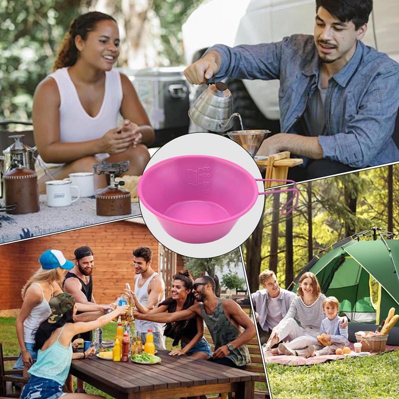 Camping Backpackers Cup Stainless Steel Outdoor Mug Cookware Cup Stainless Steel Bowl With Handles Picnic Dinner Bowl For Picnic