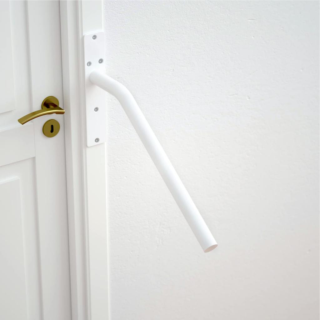 Настенный поручень для лестницы из легированной стали, сверхпрочный, лестничное ограждение, поручень для гаража, белый