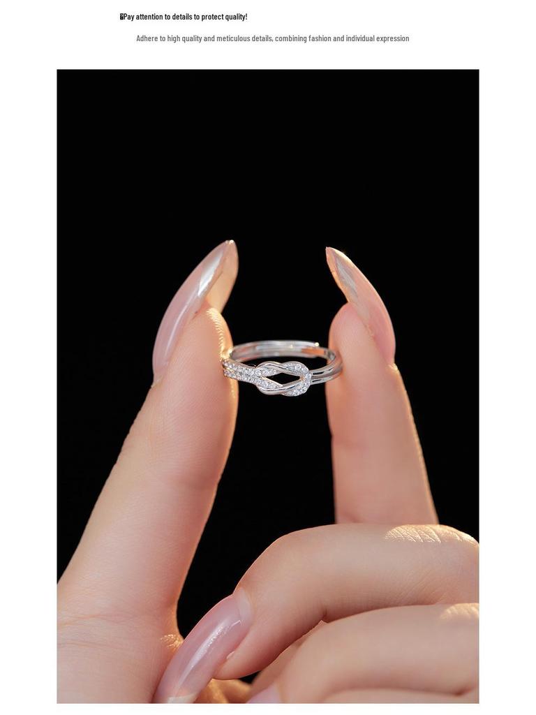 Кольцо Мебиуса с узлом из серебра 925 пробы Banyan Tree для женщин: Простой, Модный, Персонализированный Дизайн, Новый Тренд