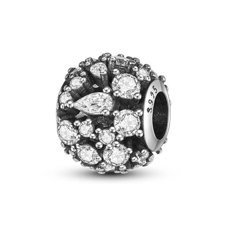 Новые бусины-подвески из стерлингового серебра 925 пробы с геометрическими линиями подходят для оригинального браслета своими руками для изготовления ожерелий с подвесками для женщин