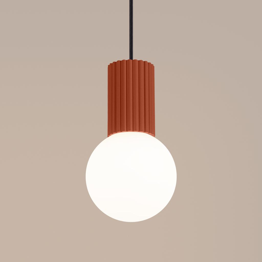 Lampa Wisząca Halo 1 G9 Ochra Czerwona Alu Sollux Sl.1729