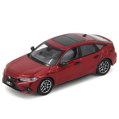 Литой под давлением автомобиль-модель Honda Civic 2022 года в масштабе 1/43 от Paudi Model, красный