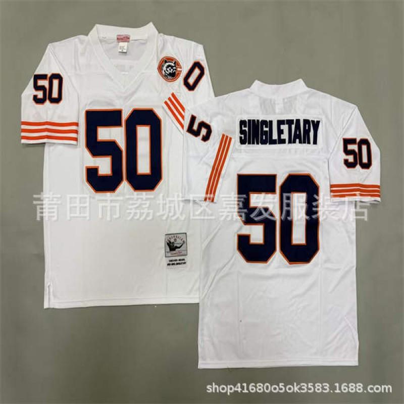 Chicago Bears Vintage NFL Football Jersey Mens Cotton Embroidered Retro Sports Apparel Size S To XXXL