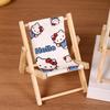 Foldable Wooden Beach Chair Phone Holder: Creative, Lazy Person Photo Stand & Desktop Ornament