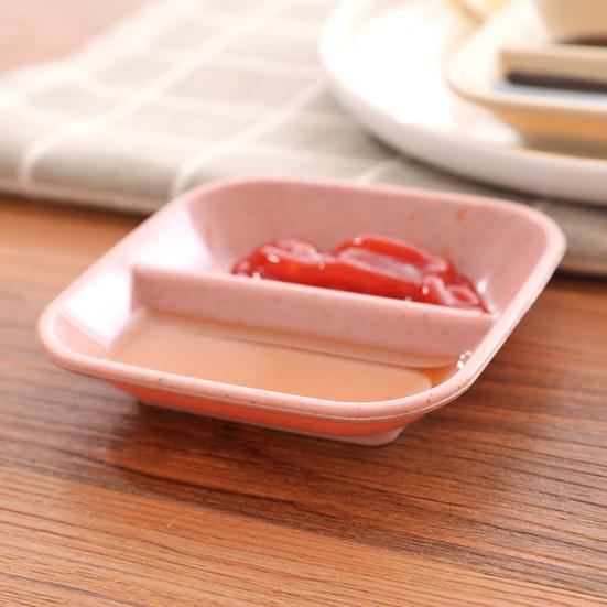 2 шт. блюдо для соуса с двойной решеткой, дизайн, многоцелевой длительный срок службы, маленькое блюдо, приправа, посуда для соевого соуса