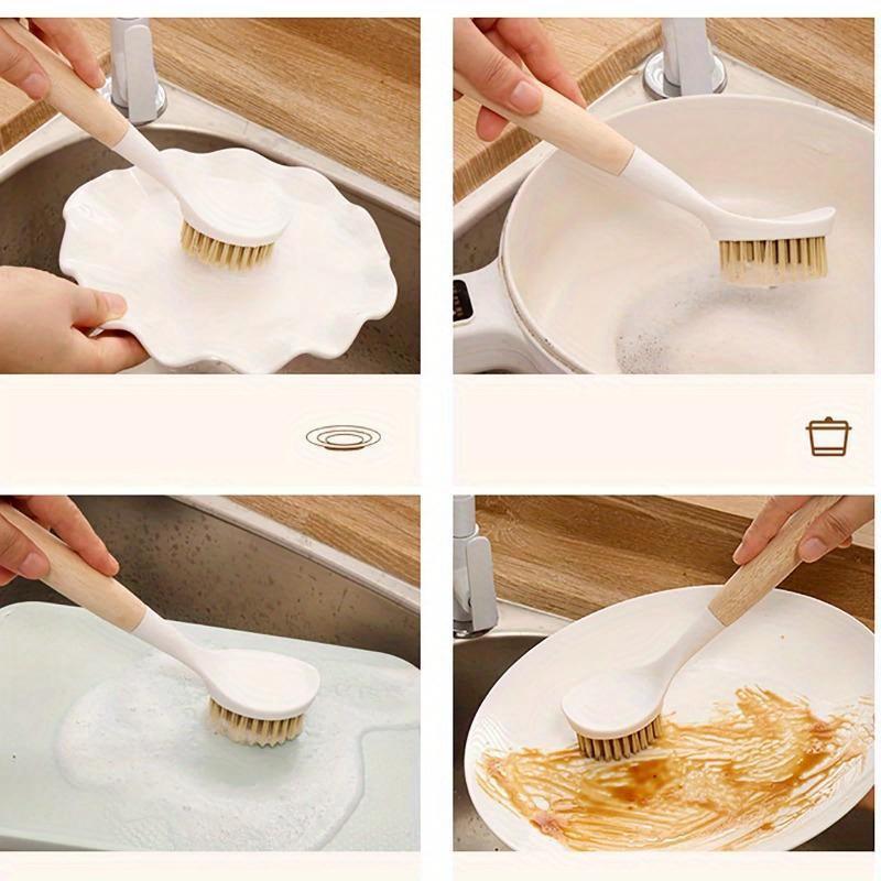 Long Handle Pan Pot Brush Dishwashing, Pot Brushing, And Hanging Type Long Handle Stove Cleaning Brush