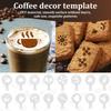 New Cappuccino Mold Fancy Coffee Printing Model Foam Spray Cake Stencils Powdered Sugar Chocolate Coffee Printing Assembly