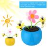 Parts Children's Christmas Gifts Car Decoration Solar Energy Desk Ornaments Toys Dancing Flower