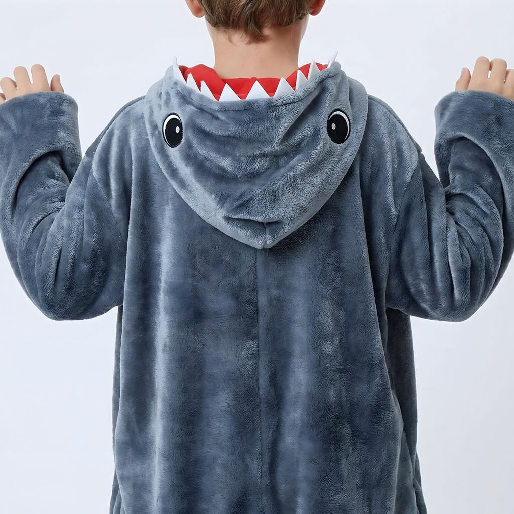 Piżama Onesie Kigurumi Kostium Przebranie Rekin Dzieci 95 - 105Cm