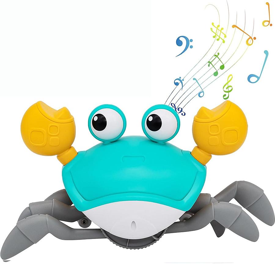 Crawling Crab Baby Toy, Interactive Infant Tummy Time Crab with Music, Toddler Walking Dancing Crab, Funny Birthday Gifts