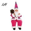 Indoor Festive Shelf Sitter Christmas Sitting Santa Claus Figurine Cute Doll with Gift Bag Winter Seasonal Room Accent And Presents for Holiday Home
