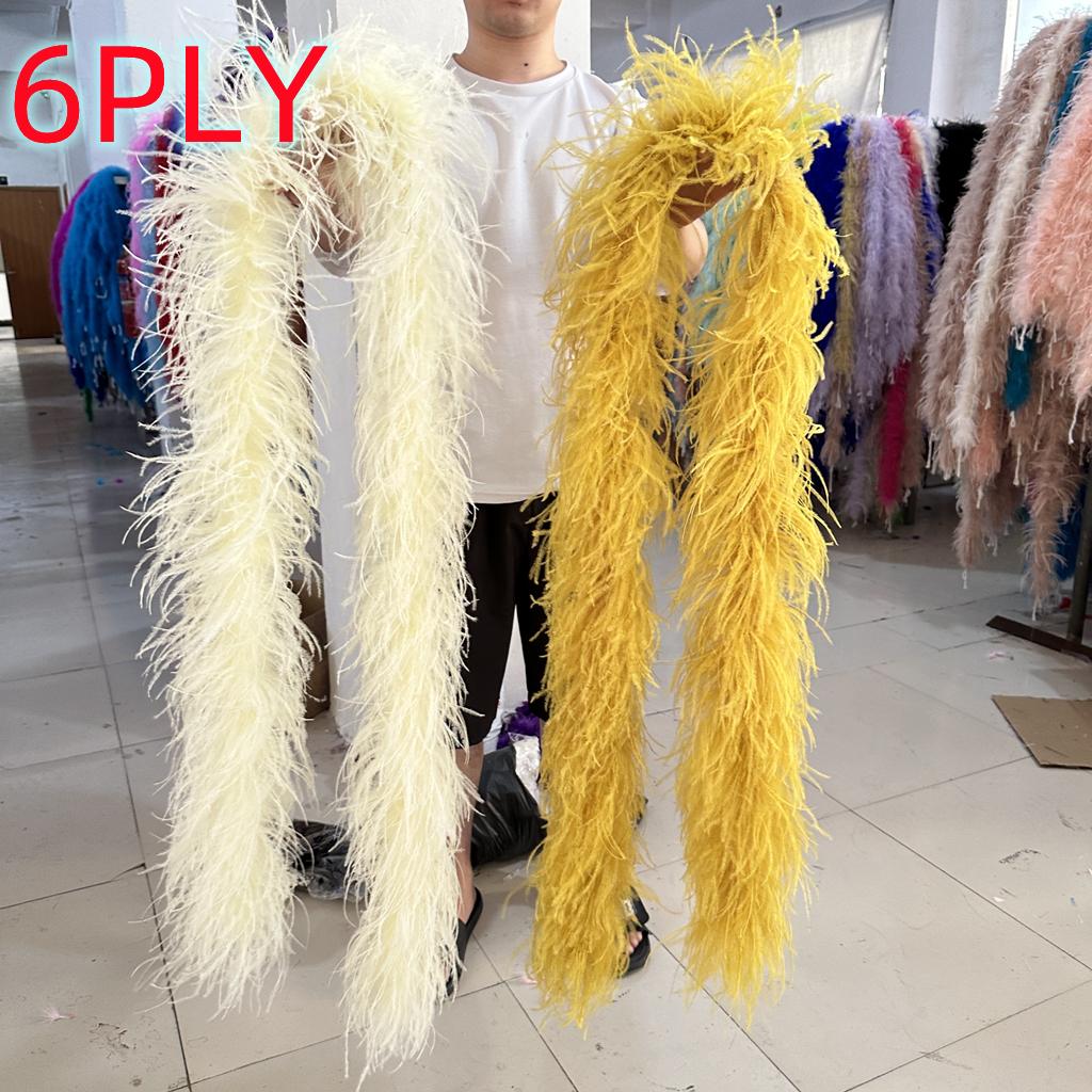 DIY 6-слойная боа из страусиных перьев 0,5 м / 1 м / 2 м / 3 м Длинная перьевая шаль Костюмная боа Перья Карнавальная одежда Платье Шитье Перьевая отделка Поделки