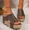 Fashion Women Sandals New Summer Roman Open Toe Platform Sandals Women Retro Peep Toe Wedges Shoes Women Luxury Casual Designer Sandals