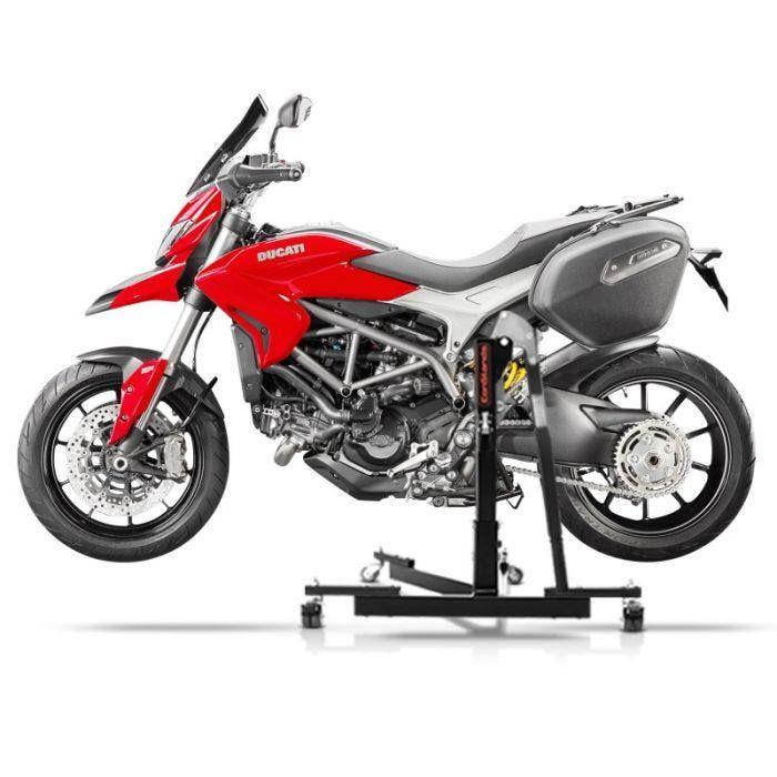 Lève moto centrale - ConStands Power-Evo - Compatible Ducati Hyperstrada 13-15 - Capacité 300 kg - Léger 17 kg