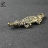 Creative Pure Brass Crocodile Scary Statue Animal Model Figurine Home Decor Decoration Accessories Halloween Decor Ornament