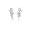 Exquisite S925 Silver Zircon Pearl Geometric Earrings - Trendy, High-End Design for Women