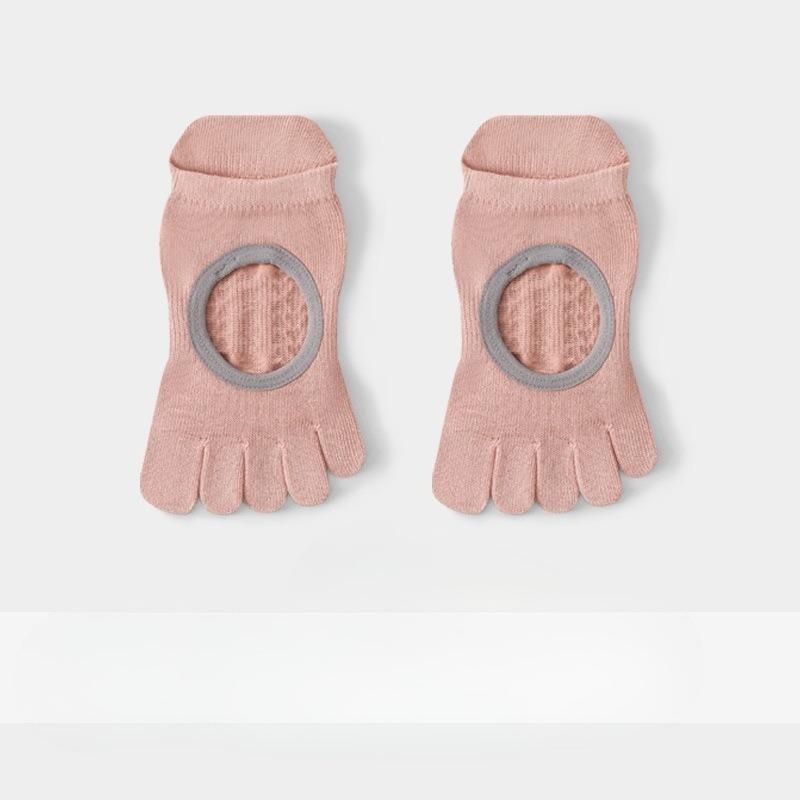 Летние носки для йоги с пятью пальцами, нескользящие носки для занятий спортом в помещении, фитнесом, пилатесом, тренировок с раздельными пальцами